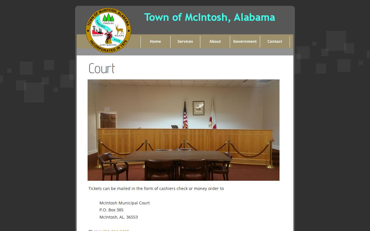 McIntosh Municipal Court schedule and payment instructions