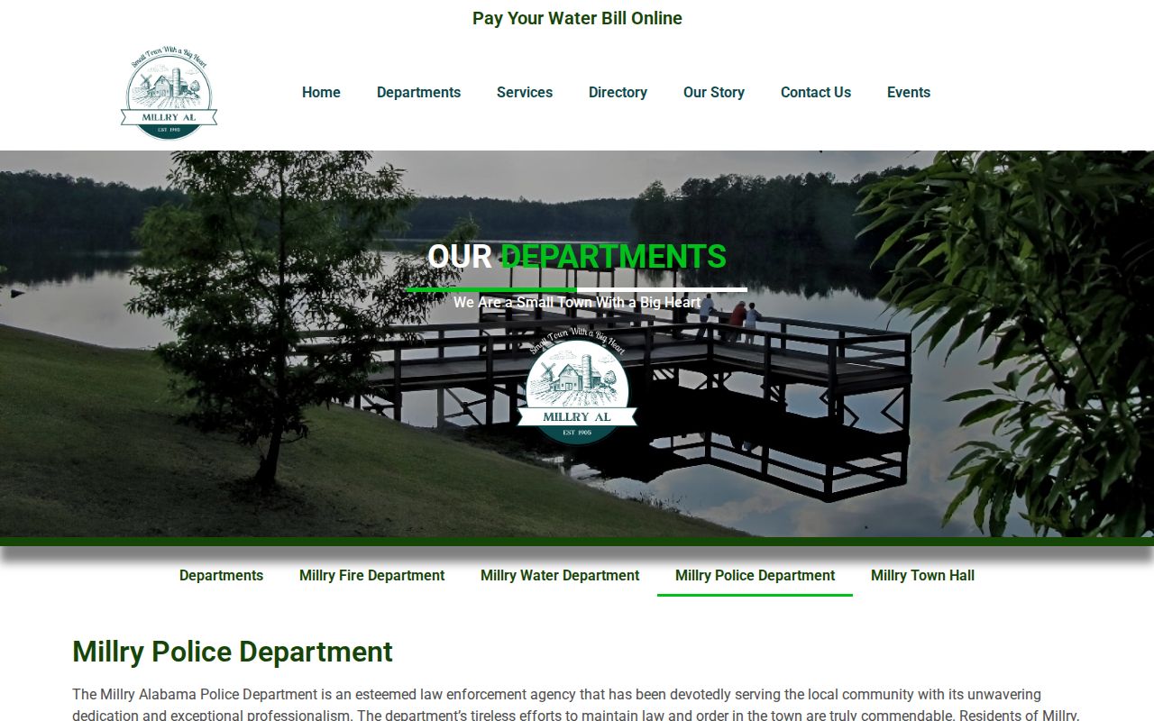 Official Millry Police Department page